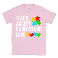 Bubblegum Pink Teach Accept Understand Love Classic Tee - CowhideDigitalArt