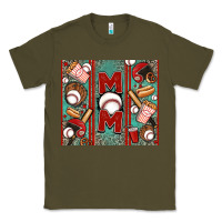 Army Green baseball mom Classic Tee - Jasminsmagicworld