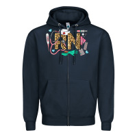 Navy Western Registered Nurse Zipper Hoodie - LillyAllenDesigns