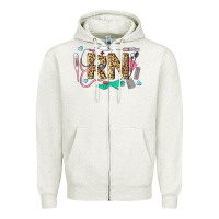 Oatmeal Heather Western Registered Nurse Zipper Hoodie - LillyAllenDesigns