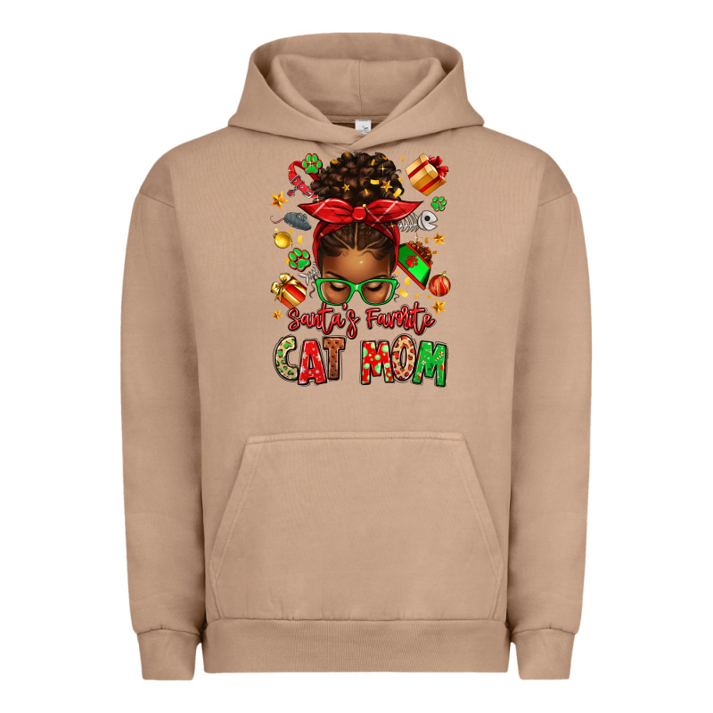 Santas Favorite Cat Mom Urban Hoodie by texasbilliewilder | Teevron