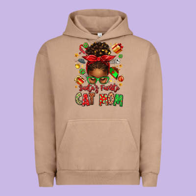 Santas Favorite Cat Mom Urban Hoodie Designed By Texasbilliewilder