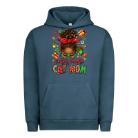 Pigment Midnight Navy santas favorite cat mom Urban Hoodie - texasbilliewilder