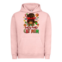 Pigment Salmon santas favorite cat mom Urban Hoodie - texasbilliewilder