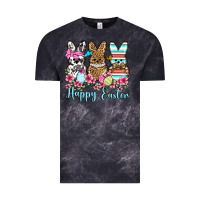 Cloud Black Happy Easter western peeps Vintage Tee - OliviaCreatesArt