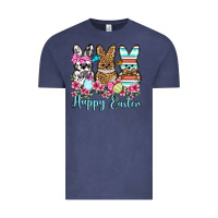 Vintage Denim Happy Easter western peeps Vintage Tee - OliviaCreatesArt