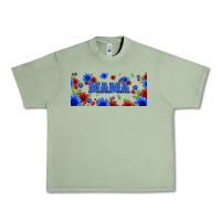 Oil Green floral american mama 16oz libbey cup Urban Heavy Tee - HRA Design Shop