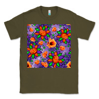 Army Green pumpkin flower halloween seamless pattern Classic Tee - BundleAndBundleShop