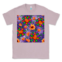 Lilac pumpkin flower halloween seamless pattern Classic Tee - BundleAndBundleShop