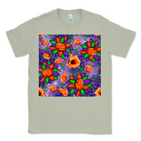 Matcha pumpkin flower halloween seamless pattern Classic Tee - BundleAndBundleShop