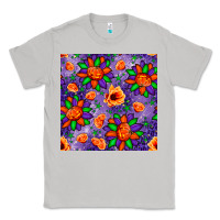 Moon Dust pumpkin flower halloween seamless pattern Classic Tee - BundleAndBundleShop