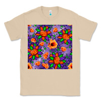 Mushroom pumpkin flower halloween seamless pattern Classic Tee - BundleAndBundleShop
