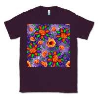 Plum pumpkin flower halloween seamless pattern Classic Tee - BundleAndBundleShop