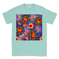 Seafoam pumpkin flower halloween seamless pattern Classic Tee - BundleAndBundleShop