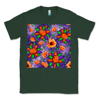 Sports Green pumpkin flower halloween seamless pattern Classic Tee - BundleAndBundleShop