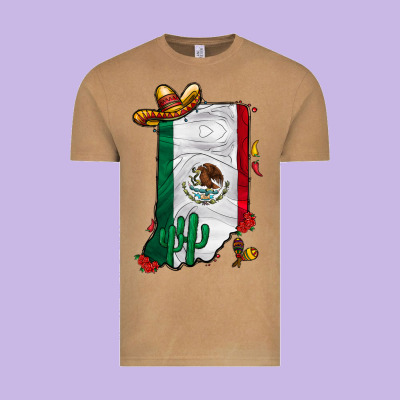 Mexican Indiana Vintage Tee Designed By Cowhidedigitalart