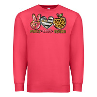 Cardinal peace love teach Premium Sweatshirt - NancyCooperArtShop