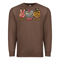 Chestnut peace love teach Premium Sweatshirt - NancyCooperArtShop