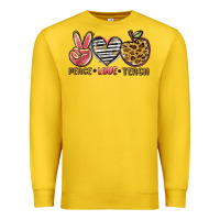 Lemon peace love teach Premium Sweatshirt - NancyCooperArtShop