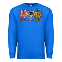 True Royal peace love teach Premium Sweatshirt - NancyCooperArtShop