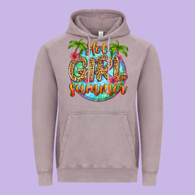 Hot Girl Summer Vintage Hoodie Designed By Zillion Design Studio
