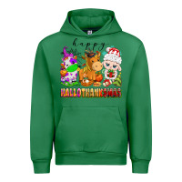 Emerald happy hallothanksmas farm animals Urban Hoodie - texasbilliewilder
