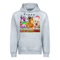 Heather Grey happy hallothanksmas farm animals Urban Hoodie - texasbilliewilder