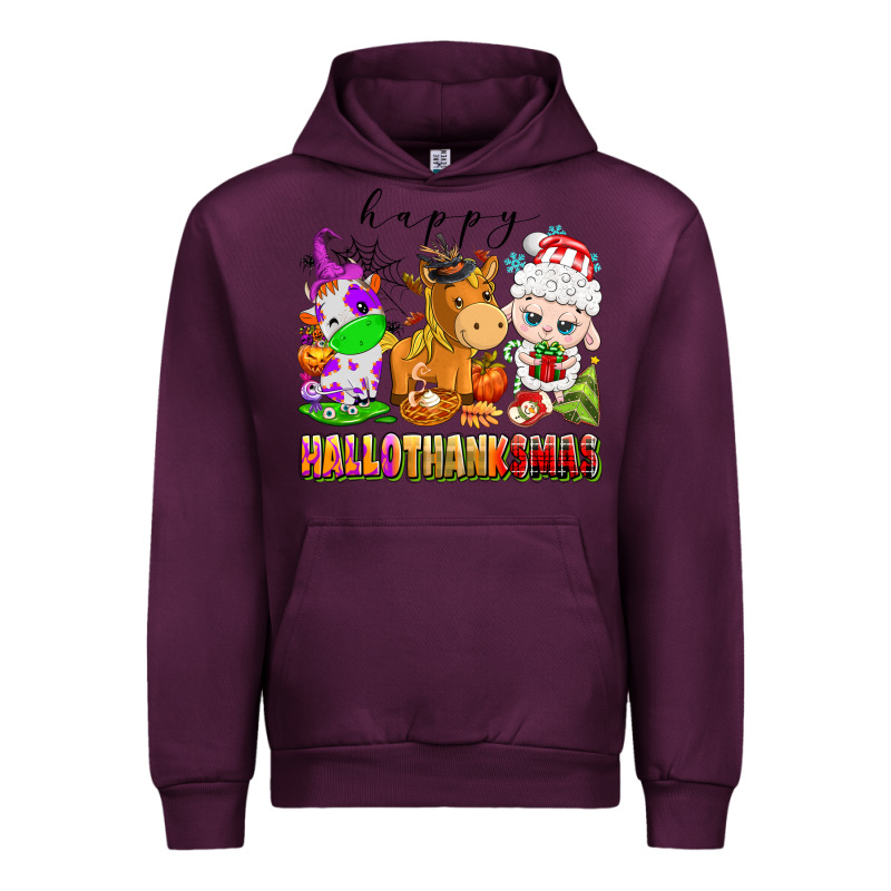 Happy Hallothanksmas Farm Animals Urban Hoodie by texasbilliewilder | Teevron