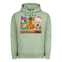 Pigment Oil Green happy hallothanksmas farm animals Urban Hoodie - texasbilliewilder