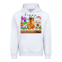 White happy hallothanksmas farm animals Urban Hoodie - texasbilliewilder