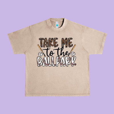 Take Me To The Ballpark Urban Heavy Tee Designed By Cowhidedigitalart