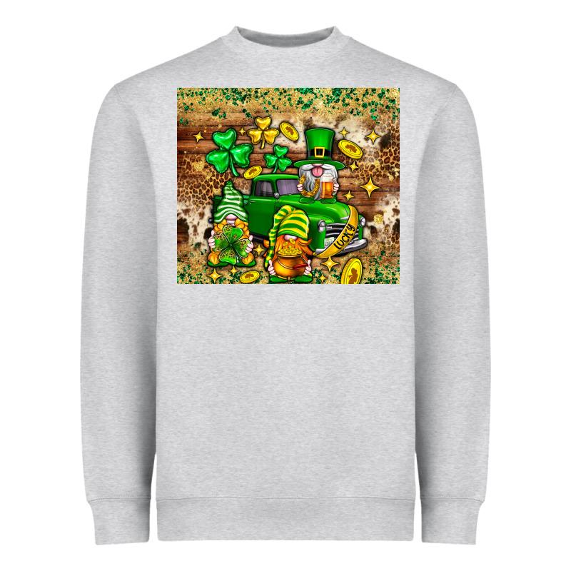 St. Patrick's Day Gnomies Truck Tumbler Heavyweight Sweatshirt by Neo Western | Teevron