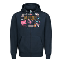 Navy Western Nurse Life Zipper Hoodie - LillyAllenDesigns