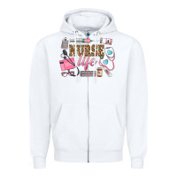 White Western Nurse Life Zipper Hoodie - LillyAllenDesigns