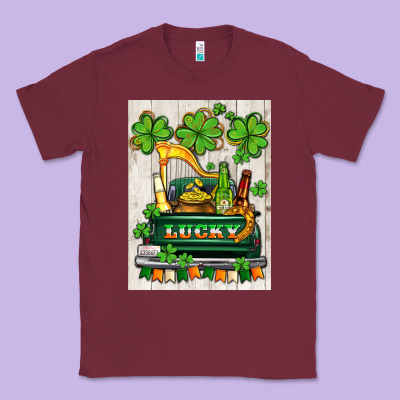 Lucky Truck Classic Tee Designed By Adodesignshop