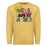Antique Gold my first day of 1st grade Premium Sweatshirt - NancyCooperArtShop