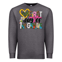 Charcoal Heather my first day of 1st grade Premium Sweatshirt - NancyCooperArtShop