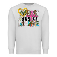 Dove Grey my first day of 1st grade Premium Sweatshirt - NancyCooperArtShop