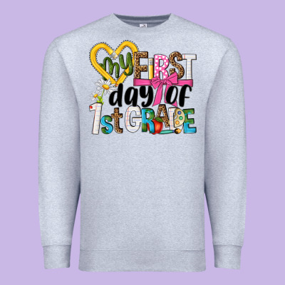 My First Day Of 1st Grade Premium Sweatshirt Designed By Nancycooperartshop