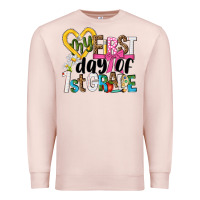 Pale Pink my first day of 1st grade Premium Sweatshirt - NancyCooperArtShop