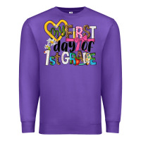 Purple my first day of 1st grade Premium Sweatshirt - NancyCooperArtShop