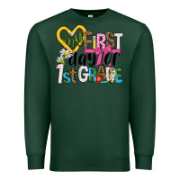 Sports Green my first day of 1st grade Premium Sweatshirt - NancyCooperArtShop
