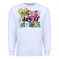 White my first day of 1st grade Premium Sweatshirt - NancyCooperArtShop