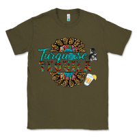 Army Green turquoise gemstone and taquila Classic Tee - RanaPortraitStore