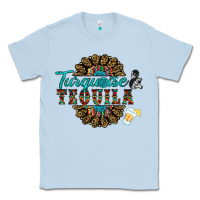 Dusty Blue turquoise gemstone and taquila Classic Tee - RanaPortraitStore