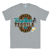 Heather Grey turquoise gemstone and taquila Classic Tee - RanaPortraitStore