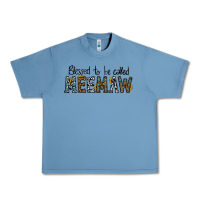 Pebble Blue blessed meemaw Urban Heavy Tee - CowhideDigitalArt