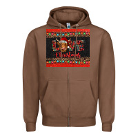 Chestnut love christmas highland cow and turquoise gemstone Zipper Hoodie - Jasminsmagicworld