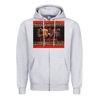 Heather Grey love christmas highland cow and turquoise gemstone Zipper Hoodie - Jasminsmagicworld