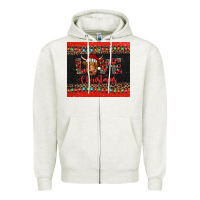 Oatmeal Heather love christmas highland cow and turquoise gemstone Zipper Hoodie - Jasminsmagicworld